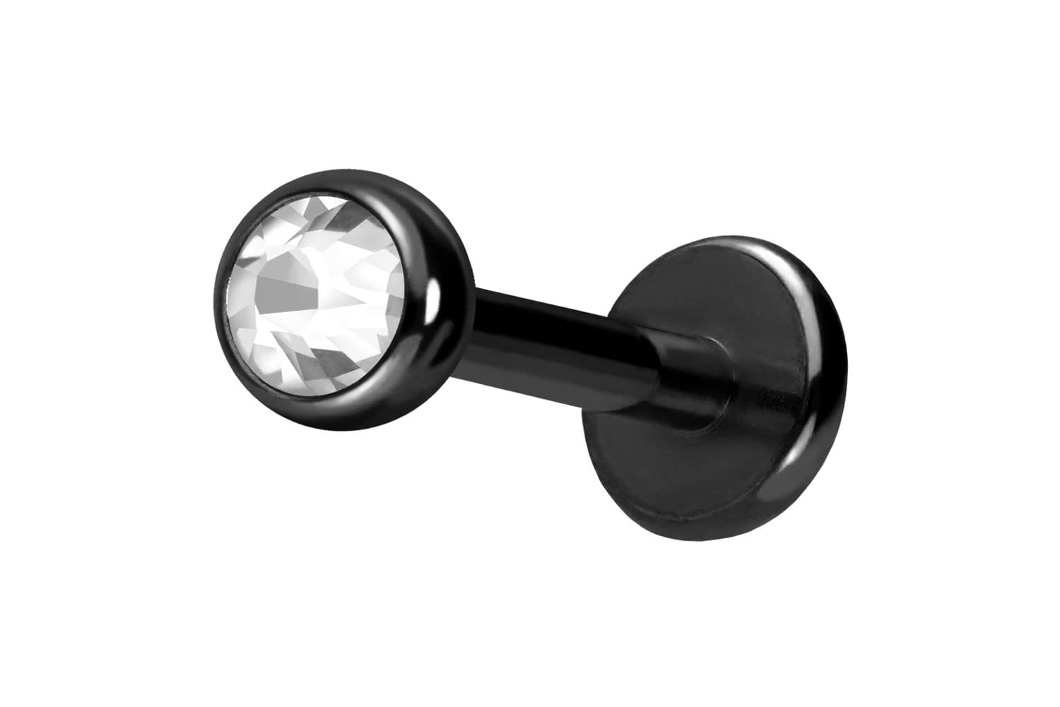 Chirurgenstahl Labret Piercing KRISTALL